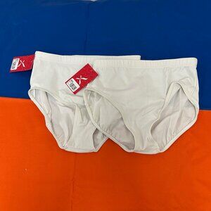 Capezio Dance Brief Size Large White Lot of 2
